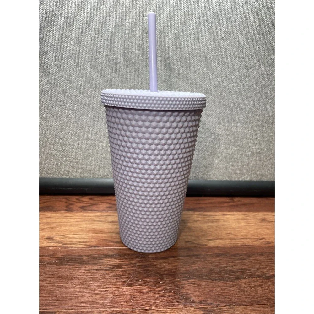 Starbucks 2021 Matte Lavender Purple Studded Cold Cup Tumbler 16oz Grande NEW